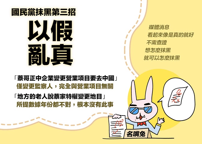 國民黨抹黑第三招：以假亂真